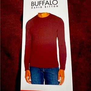 Buffalo Men’s Long Sleeve Crew Neck Lightweight-Thin-Sweater size M Color Red